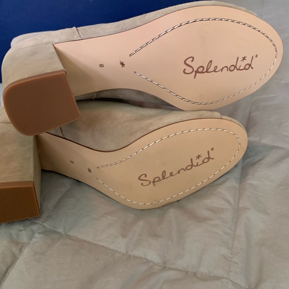 Splendid Rayna Taupe Suede Ankle Boots - Picture 4 of 6